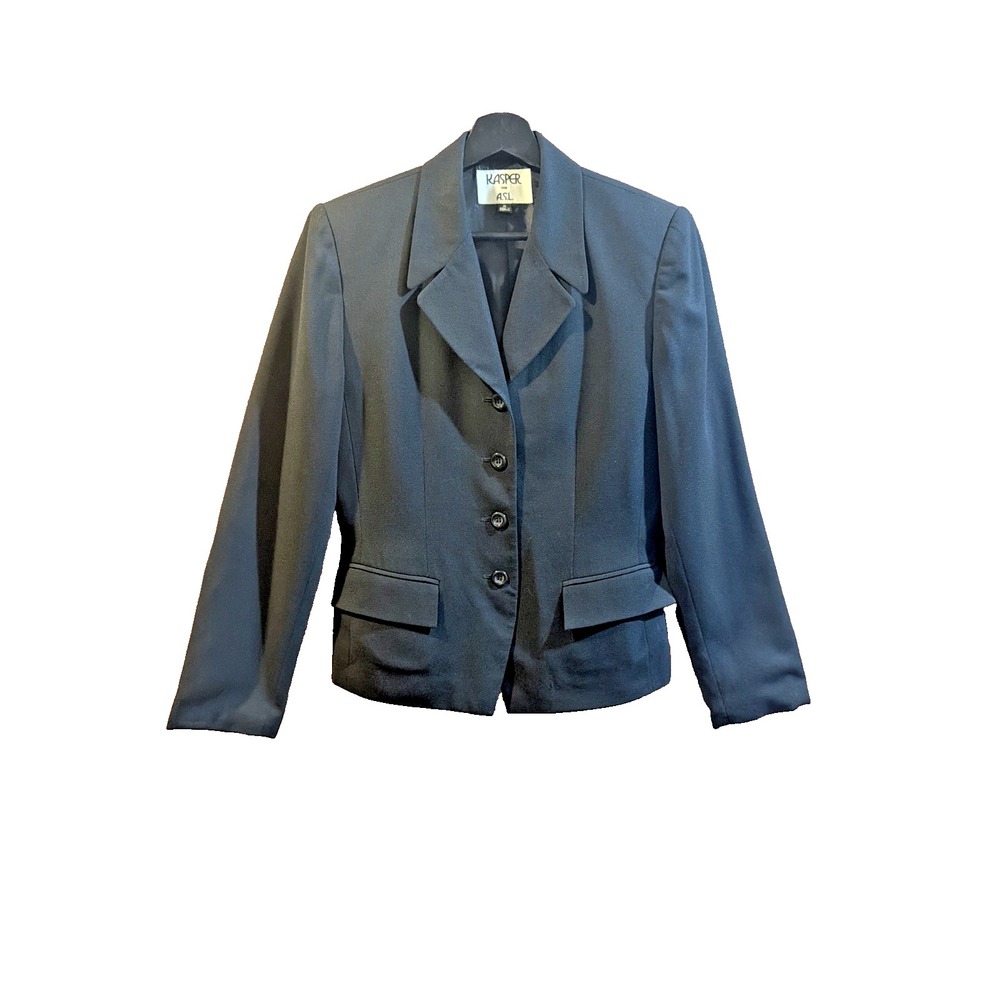 Kasper Blazer Jacket Women's 4 Black